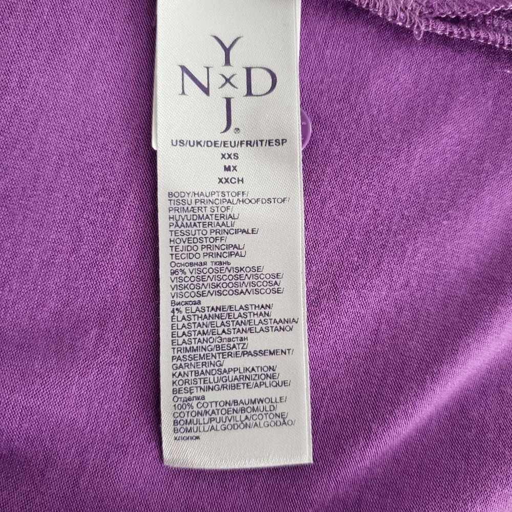 NYDJ Women's Half Button Crew Neck Cap Sleeves Blouse XXS - Picture 9 of 11